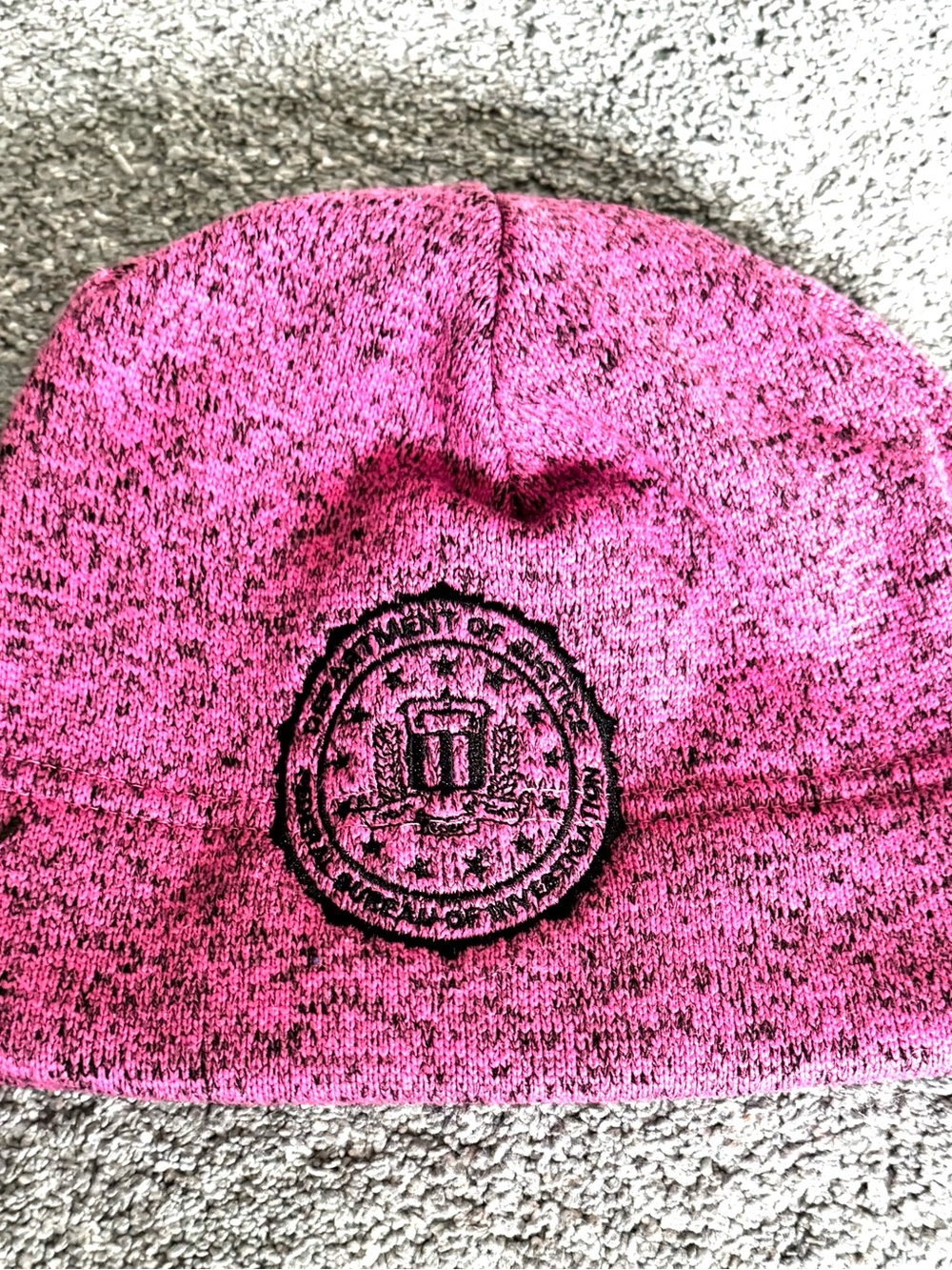 FBI Federal Bureau of Investigation Pink Knit Beanie Hat